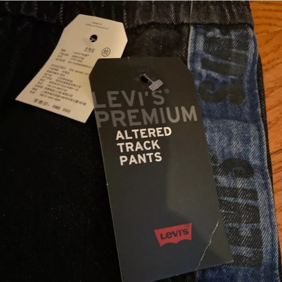 NWT Levis XS Jeans Altered Denim Track Pants men - Picture 3 of 5